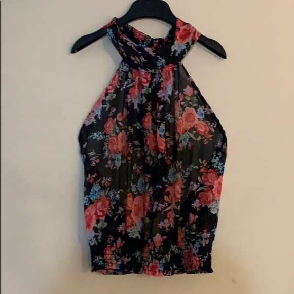 Floral Halter Top - Picture 1 of 2